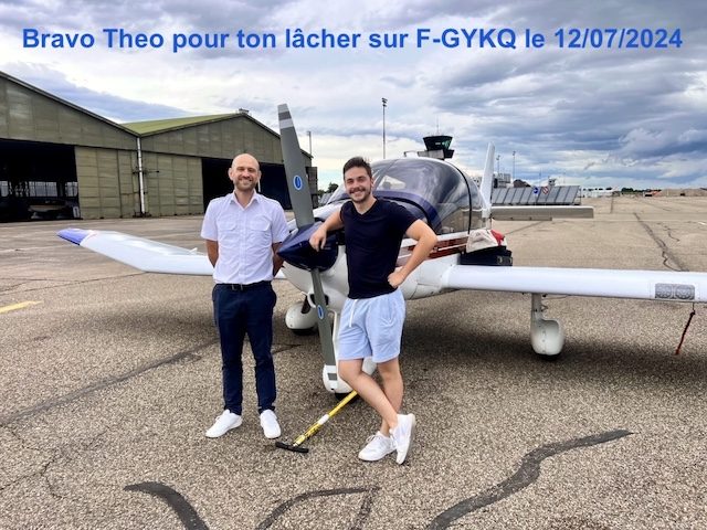Bravo Theo pour ton lâcher sur F-GYKQ le 12/07/2024