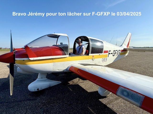 Bravo Jérémy pour ton lâcher sur F-GFXP le 03/04/2025