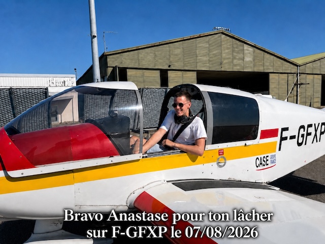Bravo Anastase pour ton lâcher sur F-GFXP le 07/08/2026