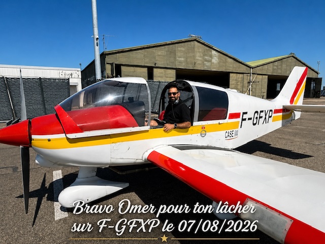 Bravo Omer pour ton lâcher sur F-GFXP le 07/08/2026